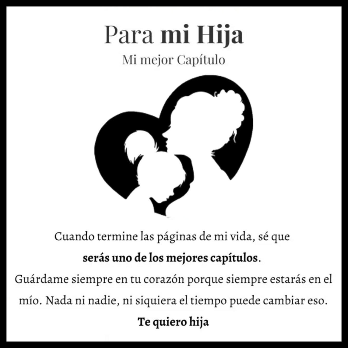 A Mi Hija | Siempre Unidas | Anillo Abrazo 2x1