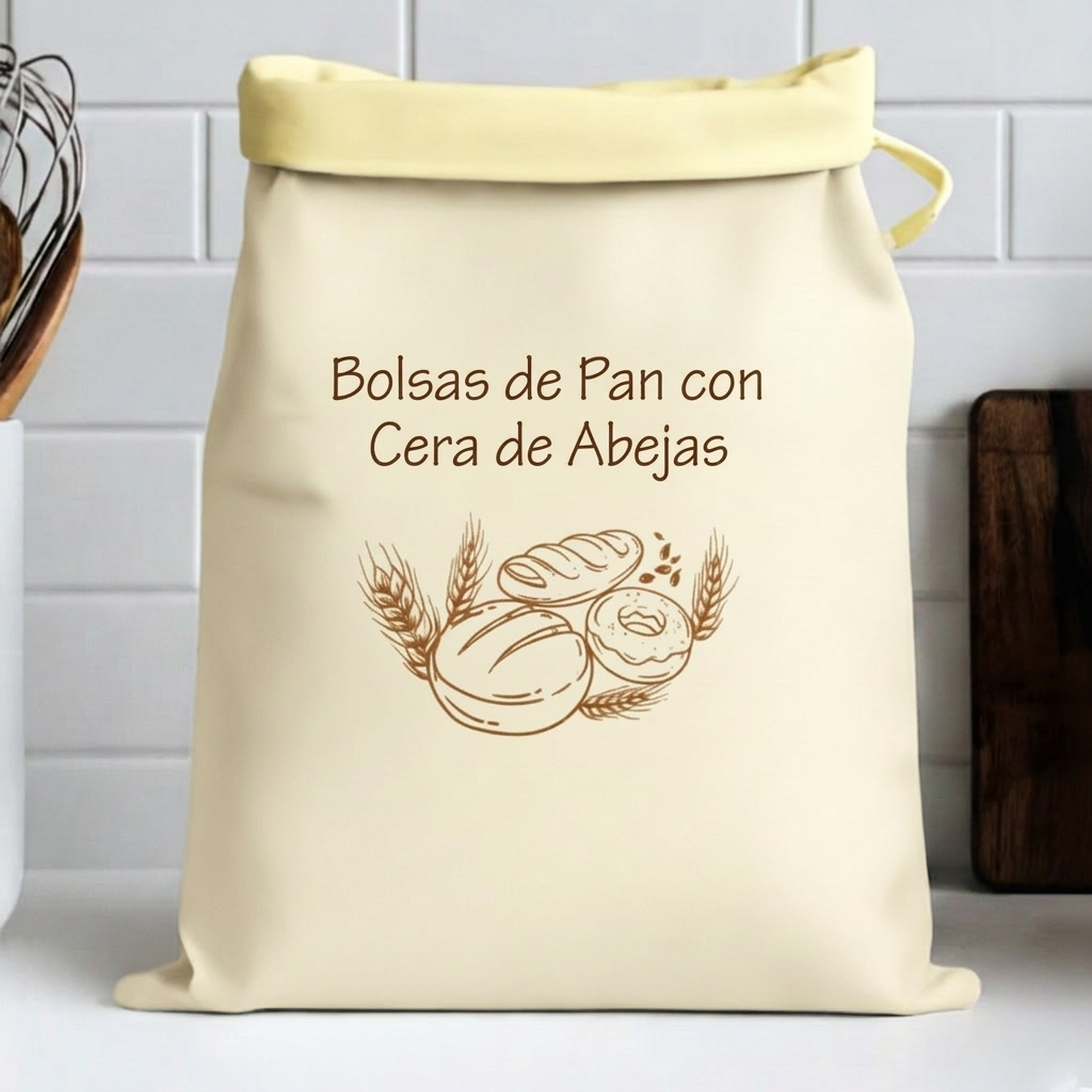 Bolsas de pan premium 100% algodón y cera de abeja