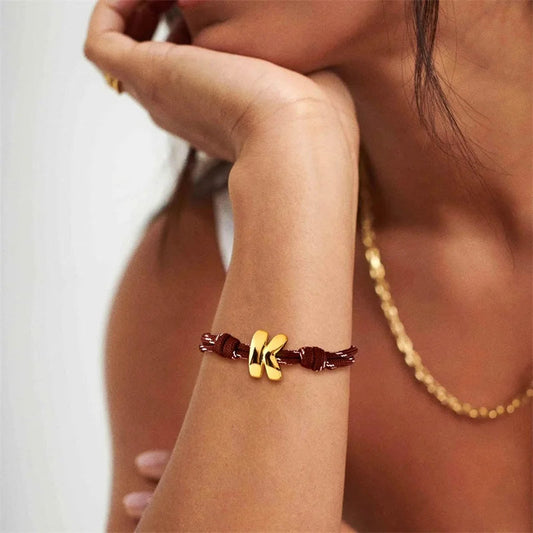 Pulsera Personalizada con Inicial Bubble