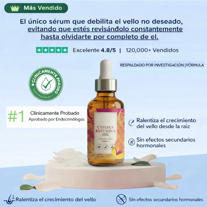 Aceite de Cyperus Valorie - Tratamiento para reducir el crecimiento del vello (60 ml)