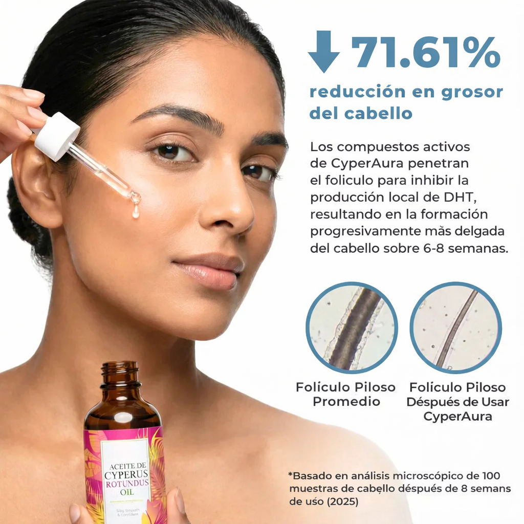 Aceite de Cyperus Valorie - Tratamiento para reducir el crecimiento del vello (60 ml)