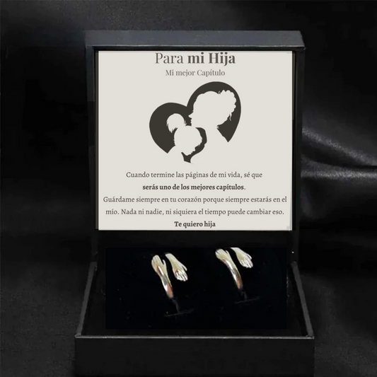 A MI HIJA | SIEMPRE UNIDAS | ANILLOS ABRAZO 2X1