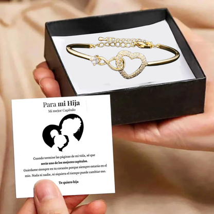 A MI HIJA | SIEMPRE UNIDAS | PULSERA CORAZON