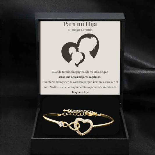 A MI HIJA | SIEMPRE UNIDAS | PULSERA CORAZON