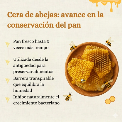 Bolsas de pan premium 100% algodón y cera de abeja