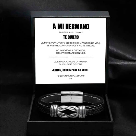 A MI HERMANO | SIEMPRE UNIDOS | PULSERA DE CUERO