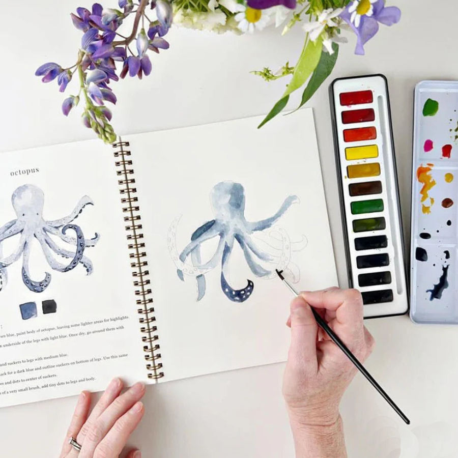 Libro de Acuarelas - El kit creativo antiestrés