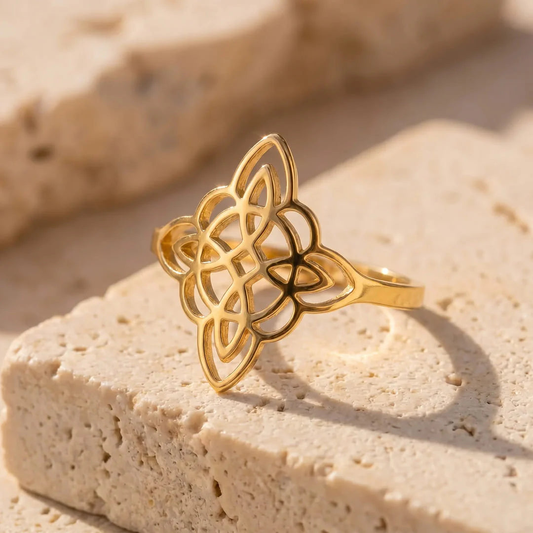 Anillo ajustable "Protección eterna" - Nudo de bruja