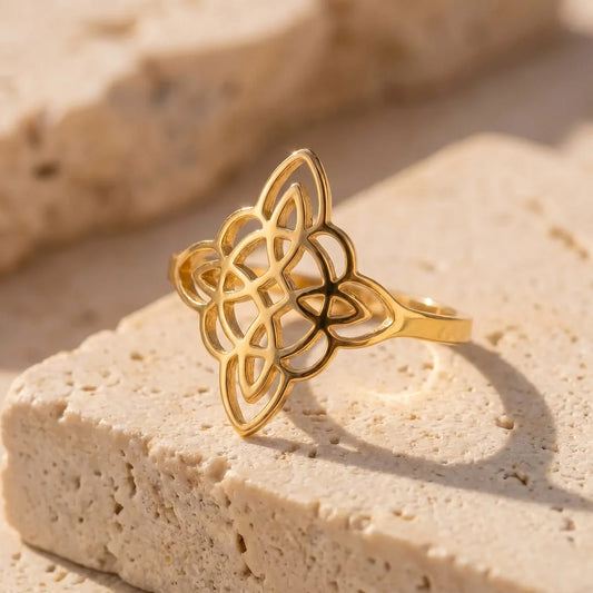 Anillo ajustable "Protección eterna" - Nudo de bruja
