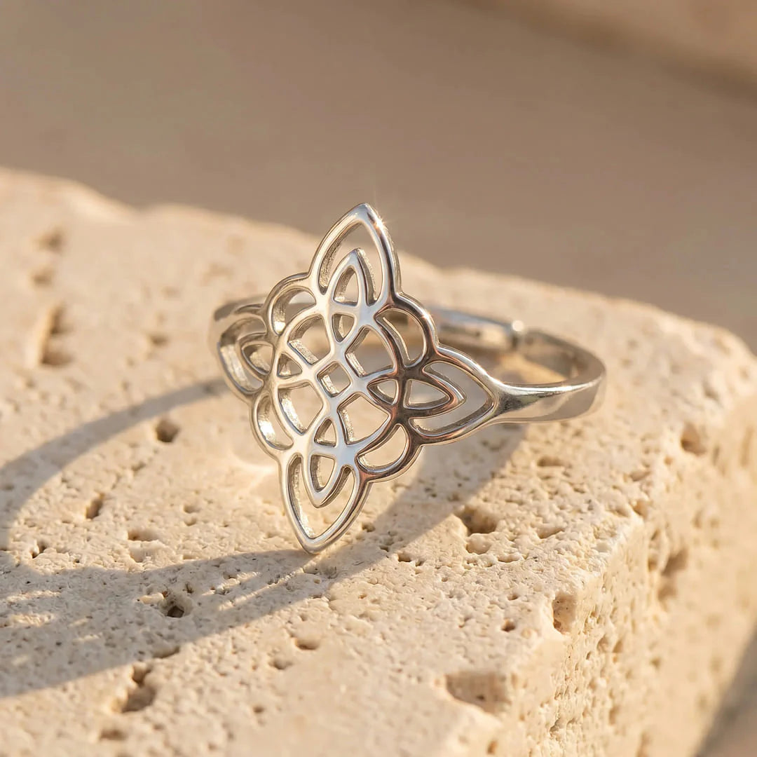 Anillo ajustable "Protección eterna" - Nudo de bruja