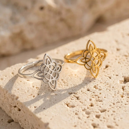 Anillo ajustable "Protección eterna" - Nudo de bruja