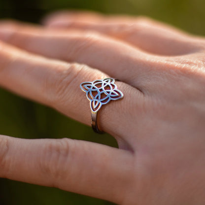 Anillo ajustable "Protección eterna" - Nudo de bruja