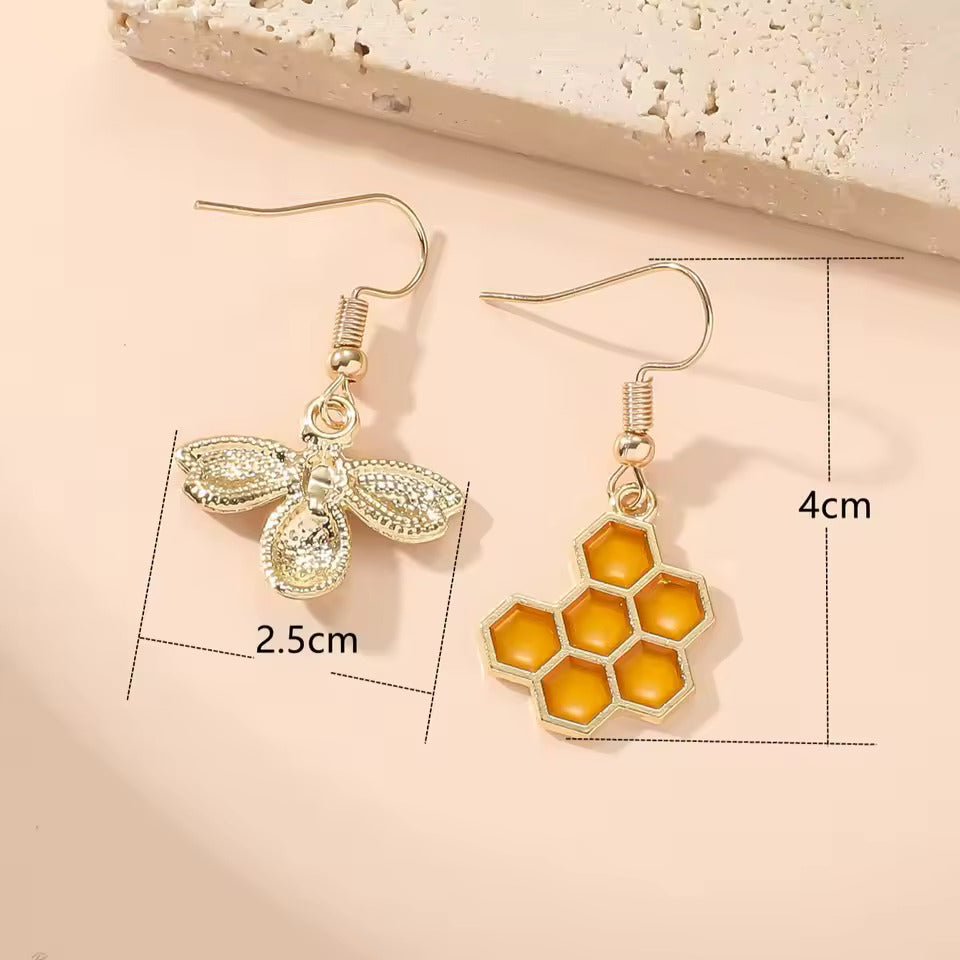 Conjunto de Aros Abeja & Flor