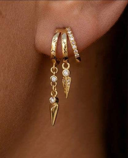 Aros Puntas de Cristal