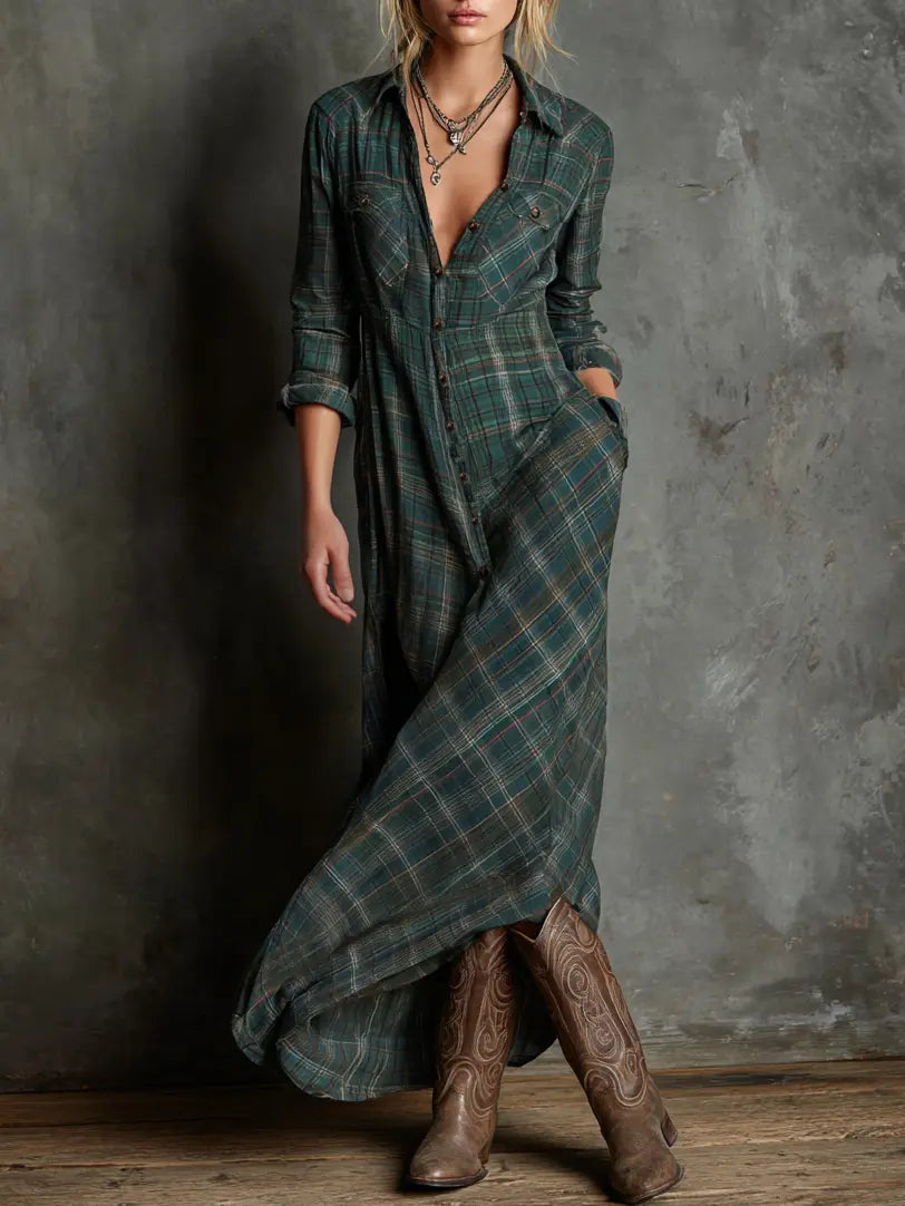 Juliett | Vestido Camisero Largo con Botonadura y Estilo Atemporal