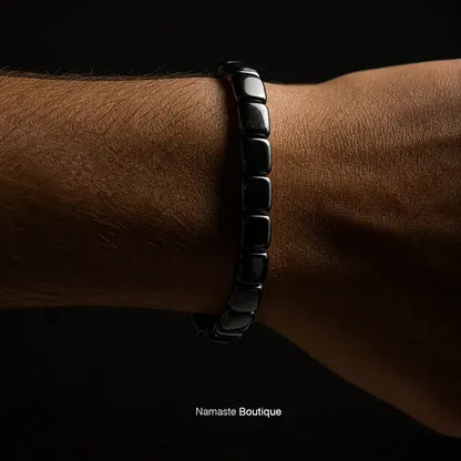 Pulsera A Mi Papa De Piedra Hematita Ajustable