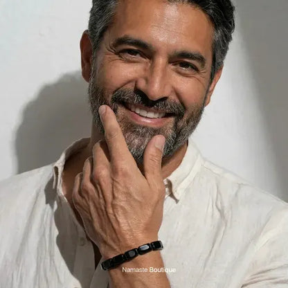 Pulsera A Mi Papa De Piedra Hematita Ajustable