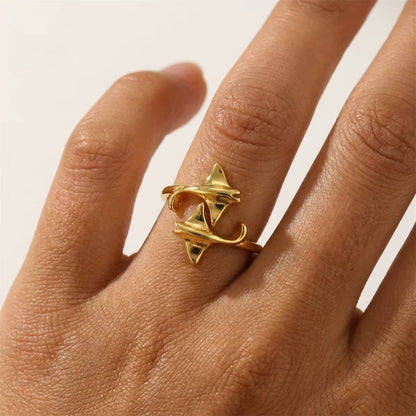 Anillo Mantarraya Dorada ( Ajustable )
