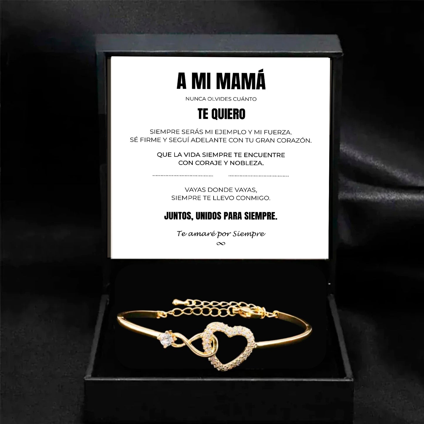 A MI MAMÁ | SIEMPRE UNIDAS | PULSERA CORAZON