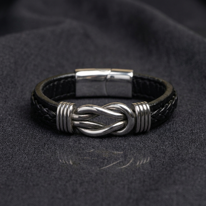 A Mi Hijo | Siempre Unidos | Pulsera de Cuero