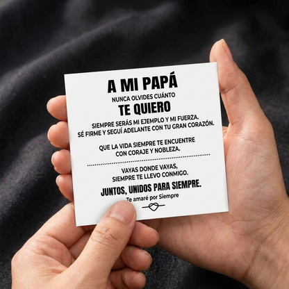 A Mi Papá | Siempre Unidos | Pulsera de Cuero