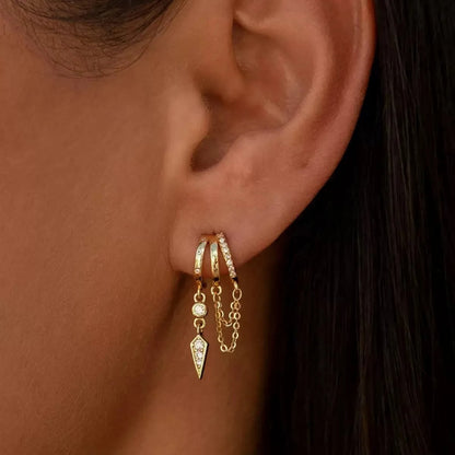 Aros Puntas de Cristal